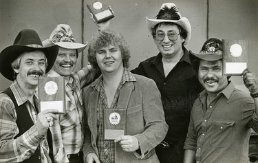 St. Thomas group Ramblin Fever, shown: Jim Hanley, Don Vine, Joey May, Cam Panter and Reg Scully, 1983. (London Free Press files)