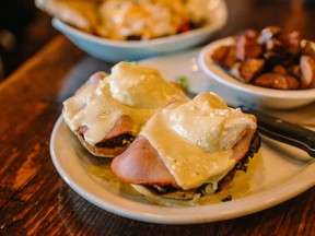 The "Local Eggs Benny" is part of a brunch at the Root Cellar in London. (Max Martin/Special to The Free Press)