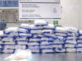 Bricks of suspected cocaine were recently seized at the Bluewater Bridge, the Canada Border Services Agency announced Thursday.