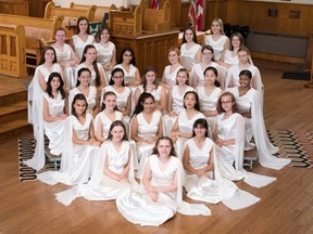 The Amabile Youth Singers, above, join the Amabile women's choir and chamber choir Saturday at First-St. Andrews United Church for a holiday concert, Make A Joyful Noise.