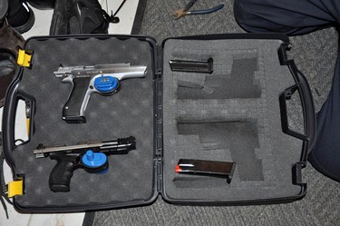 Police seized cash, guns, houses, vehicles, Hells Angels apparel and more during an investigation into an illegal gambling ring linked to organized crime groups. (OPP supplied photo)