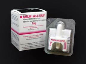 Naloxone has been a long-standing weapon in the fight against overdose deaths. Since 2016, it is available in Ontario and Quebec as a nasal spray called NARCAN. Anyone can ask for a free naloxone kit at their local pharmacy. The palm-size kit comes with two nasal spray applicators that each contain a 4 milligram dose.