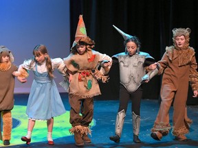 The Wizard of Oz is on stage at London's Palace Theatre presented by
London Youth Theatre Education (LYTE). The show stars Gwendolyn Cornies (Toto), left, Greta Fleet (Dorothy), Annie Cornish (Scarecrow), Ava Bettencourt (Tin Man) and Abby Cullaton (Cowardly Lion). The show is on Thursday, Friday and Saturday at 7 p.m. and Saturday at 2 p.m.