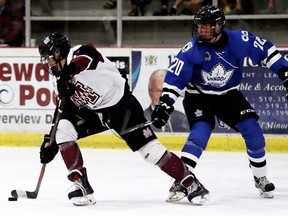 Noah Arsenault with the London Nationals