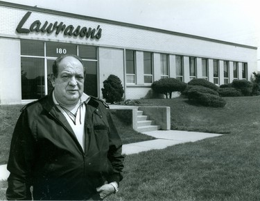 Doug Walker maybe out of work when the company moves to Oakville, Lawrason's Chemicals Ltd., 1988. (London Free Press files)