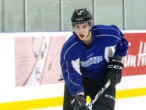 Luke Evangelista practices with the London Knights. Derek Ruttan/The London Free Press