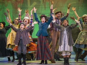 Mary Poppins starring Deborah Hay in the lead role (centre) plays at the Grand Theatre until December 29  in London, Ont. (Derek Ruttan/The London Free Press)