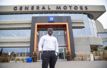 Philip Asante is the software integration lead engineer at General Motors in Markham, Ont. (Derek Ruttan, The London Free Press)
