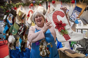 Mary's Christmas Stockings and Sacs was one the vendors featured at the 40th Annual Christmas Craft Event at the Western Fair Agriplex  in London, Ont. on Sunday December 1, 2019. Mary Whitmore of London  hand makes all of her product. Derek Ruttan/The London Free Press/Postmedia Network