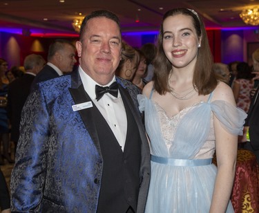 Children's Health Foundation president and CEO Scott Fortnum and his daughter Tessa attend the Children's Magical Winter Ball at RBC Place  in London, Ont. on Friday Dec. 6, 2019. The event, billed as London's only family friendly black tie event, raised money for the Children's Health Foundation. All proceeds will support the child life program the Children's Hospital of Western Ontario. Derek Ruttan/The London Free Press