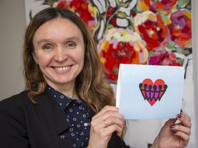 Kristina Stankevich-Meijer has created the Many Families One Heart program which sends greeting cards containing messages of love and encouragement to those who are marginalized. (Derek Ruttan/The London Free Press)