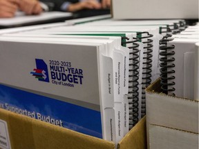 Multi-year budget being tabled at city council chambers in London on Tuesday December 17, 2019.  (Mike Hensen/The London Free Press)