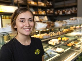 Raquel DaSilva at 18 is a co-owner of Nova Era bakery in London with her brother and parents. They reopened the business at 460 Egerton St. after it was struck by a car last summer and the then-owner closed it down. (Mike Hensen/The London Free Press)