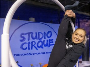 Savhannah Crittenden, 21, the owner of Studio Cirque, is offering an eight-week training program for youth in Children's Aid Society care.  (Mike Hensen/The London Free Press)