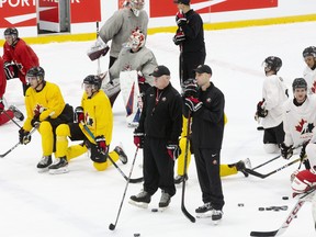 Canadian Juniors hockey practice in Oakville on Tuesday December 10, 2019.