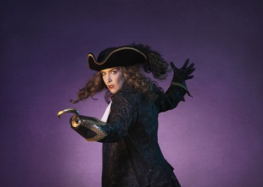 Laura Condlln is the dangerous Captain Hook in Wendy & Peter Pan by Ella Hickson.   Creative Direction by Punch & Judy Inc.
