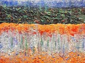 Lagoon of the Andes, by artist César Morriss, a native of Peru, is part of TD Sunfest’s 14th Colores de LatinoAmerica show at London's TAP Centre for Creativity until Feb. 1.