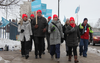 Catholic Central high school teachers participated in a one-day strike by local members of the Ontario English Catholic Teachers Association (OECTA) union in London on Tuesday, Jan. 21, 2020. (JONATHAN JUHA, The London Free Press)