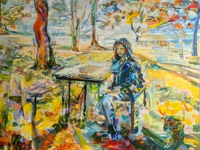 Geoff Farnsworth's Figure at a Picnic Table, is part of a new group exhibition, Winter Collection, on at Westland Gallery in Wortley Village until Feb. 15.