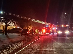 A Monday night fire at 401 Strathroyal Ave. in Strathroy caused $300,000 damage, police say. (Supplied)