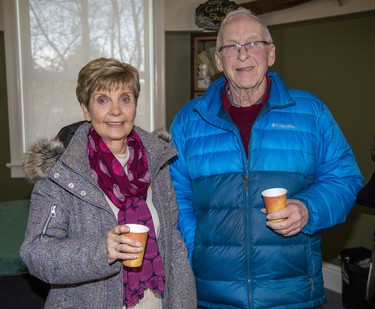 Sylvia Fisher and David Calvert attended Eldon House's annual New Year's Day levee in London, Ont. on Wednesday January 1, 2020. The levee is one of the best attended days of the year at the historic home built in 1834. The day was also kicked off a fund raising campaign for a new kitchen. A goal of $65,000 has been set to build a kitchen in the coach house that will be better able to service their catering needs. Derek Ruttan/The London Free Press/Postmedia Network
