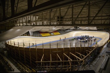 The Forest City Velodrome is located inside the former Ice House, once the home of the London Knights. Photo shot on Sunday January 5, 2020. Derek Ruttan/The London Free Press/Postmedia Network