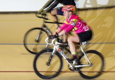 The Forest City Velodrome's membership, including Sue Gazda,  has members ranging in age from six to 80. Photo shot in London on Sunday January 5, 2020. Derek Ruttan/The London Free Press/Postmedia Network