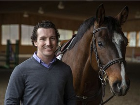 Londoner Aidan Fullerton, 23, has his sights set on becoming the world's best in the sport he loves: show jumping. (Derek Ruttan/The London Free Press)