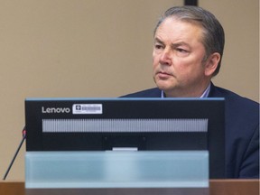 London Ward 10 councillor Paul Van Meerbergen listens during early council business at City Hall on Tuesday January 14, 2020.  (Mike Hensen/The London Free Press)