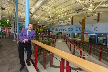 London International airport president Mike Seabrook is happy with their 30 per cent growth in passenger traffic in the last year in London, Ont.  (Mike Hensen/The London Free Press)