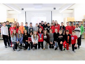 World champion swimmer and Montessori Academy of London Alumna Maggie MacNeil stopped by Montessori Academy of London’s Junior High program in late November and presented in front of the Grade 6, 7 and 8 students.