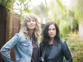 Folk-pop duo Madison Violet, featuring Brenley MacEachern, left, and Lisa MacIsaac, perform at London Music Club Thursday. (Supplied)