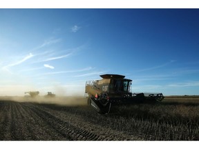 Farming near Gross Isle, Manitoba.