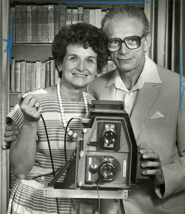 Erica and George Lazi, refugees from Hungary in 1956, own Beta Photos on Richmond Street, 1986. (London Free Press files)