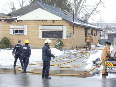 A house fire at 1031 Frances St. in London, Ont. caused $400,000 in damages Thursday morning. No one was injured. (Derek Ruttan/The London Free Press)