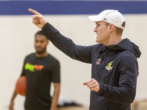 London Lightning head coach Doug Plumb at practice. (File photo)