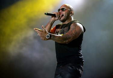 Flo Rida performs at Rock the Park at Harris Park in London, Ontario on Friday July 15, 2016. MORRIS LAMONT  / THE LONDON FREE PRESS / POSTMEDIA NETWORK