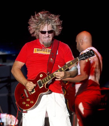 Sammy Hagar rocks the crowd at Rock The Park in Harris Park in London on Friday July 25, 2014. CRAIG GLOVER The London Free Press / QMI AGENCY