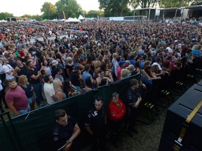 Fans listen to Nelly at Rock the Park at Harris Park in London, Ontario on Friday July 15, 2016. (Free Press file photo)