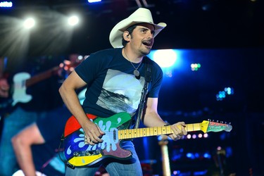 Brad Paisley performs at Rock the Park Country in Harris Park in London Ontario on Thursday July14, 2016. MORRIS LAMONT  / THE LONDON FREE PRESS / POSTMEDIA NETWORK