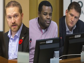 Ward 7 Coun. Josh Morgan was the highest spender among city councillors ($12,075); Ward 3 Coun. Mo Salih spent the bulk of his expenses attending various conferences ($11,775); and Deputy Mayor and Ward 4 Coun. Jesse Helmer had the lowest expenses. ($950). (Free Press file photos)