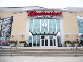 Budweiser Gardens is the home of the Ontario Hockey League's London Knights and the National Basketball League of Canada's London Lightning. Both leagues have suspended their seasons because of COVID-19. (Derek Ruttan/The London Free Press)