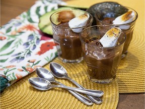 Avocado banana chocolate pudding is a quick easy dessert that can be made with ingredients on hand. (Derek Ruttan/The London Free Press)