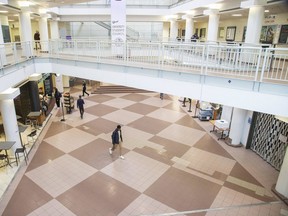 Western's University Community Centre is unusually quiet with classes cancelled to help contain the novel coronavirus in London on Tuesday March 17. (Derek Ruttan/The London Free Press)