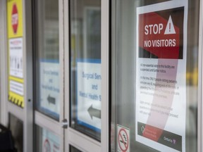 St. Thomas Elgin General Hospital has implemented more restrictions on visitors starting Thursday. (Derek Ruttan/The London Free Press)