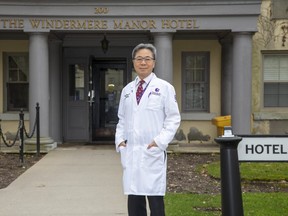 Davy Cheng, acting dean of the Schulich school of medicine and dentistry, says Western University has reserved all available rooms at the Windermere Manor Hotel in London for the next month to accommodate health-care workers who may need to isolate from their families. (Derek Ruttan/The London Free Press)