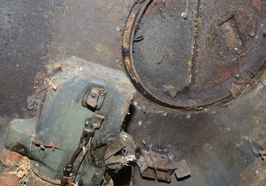 Photographs of the rusted inside of the Holy Roller tank in Victoria Park on Tuesday August 15, 2017. (File photo)