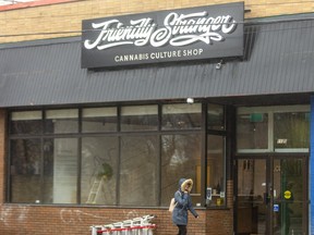 The Friendly Stranger cannabis shop on Richmond Street just south of the Western gates is opening March 3rd in London, Ont.  (Mike Hensen/The London Free Press)