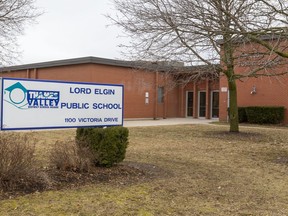 Lord Elgin elementary school on Victoria Drive is trying to raise money for a new playground in London. A GoFundMe campaign once expected to raise $20,000 of the $54,000 needed is now eyeing 100 per cent after response from the public. (Mike Hensen/The London Free Press)