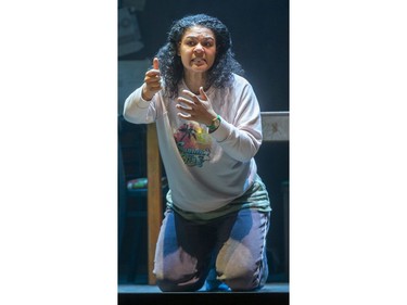 Alexis Gordon, as Ma, anchors the Grand Theatre's production of Room, a new adaptation of London author Emma Donoghue's novel that also spawned an Oscar-winning movie. (Mike Hensen/The London Free Press)